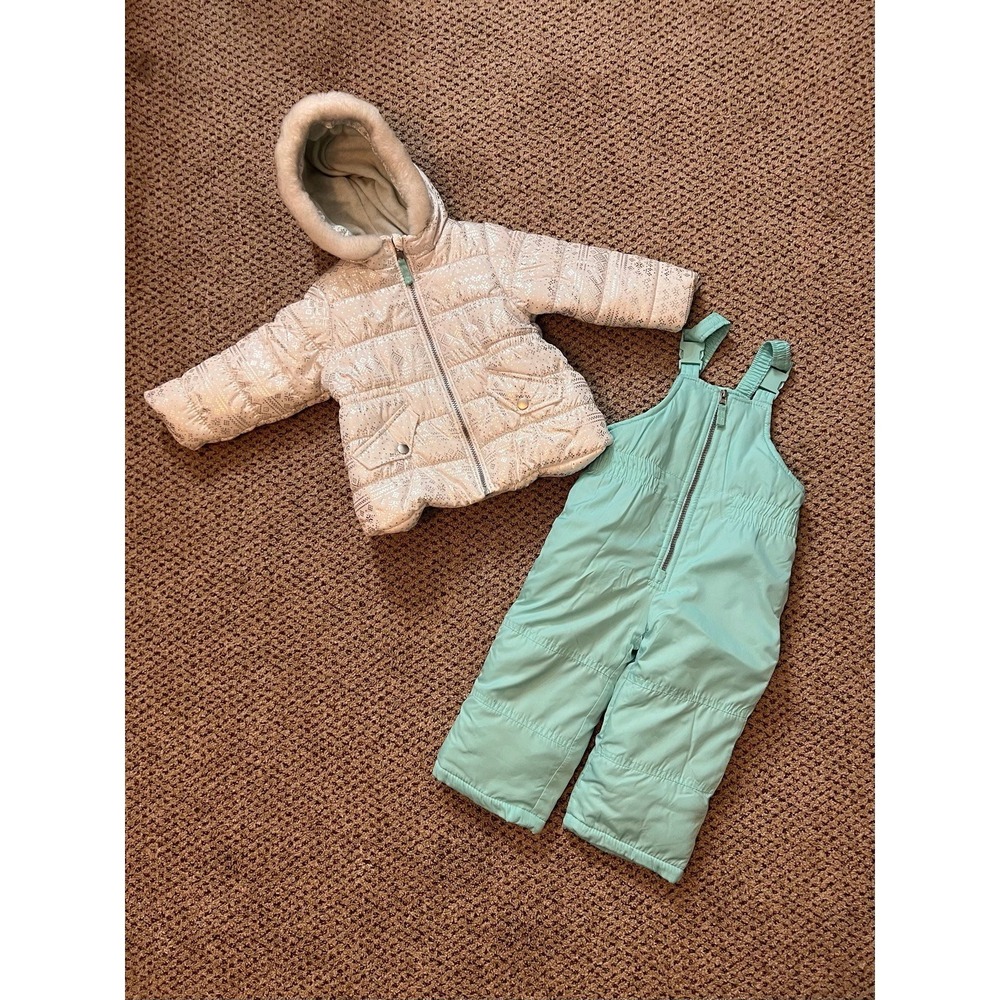 Carters Baby Girl Snow Set Size 24 months Snow Jacket Snow Pants